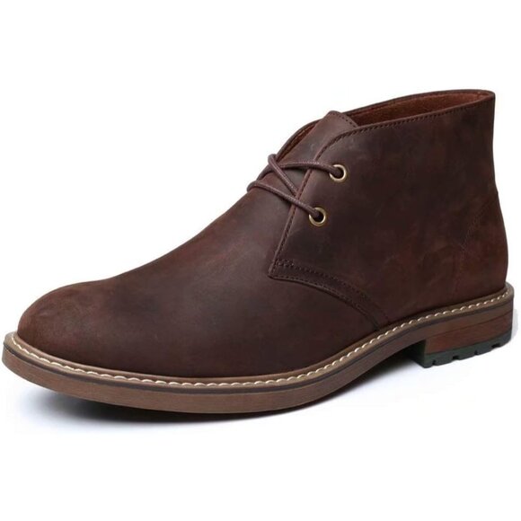 👑Men's Oxfords Chukka Ankle Boot Coffee Casual Classic Comfort Lace Up Shoes